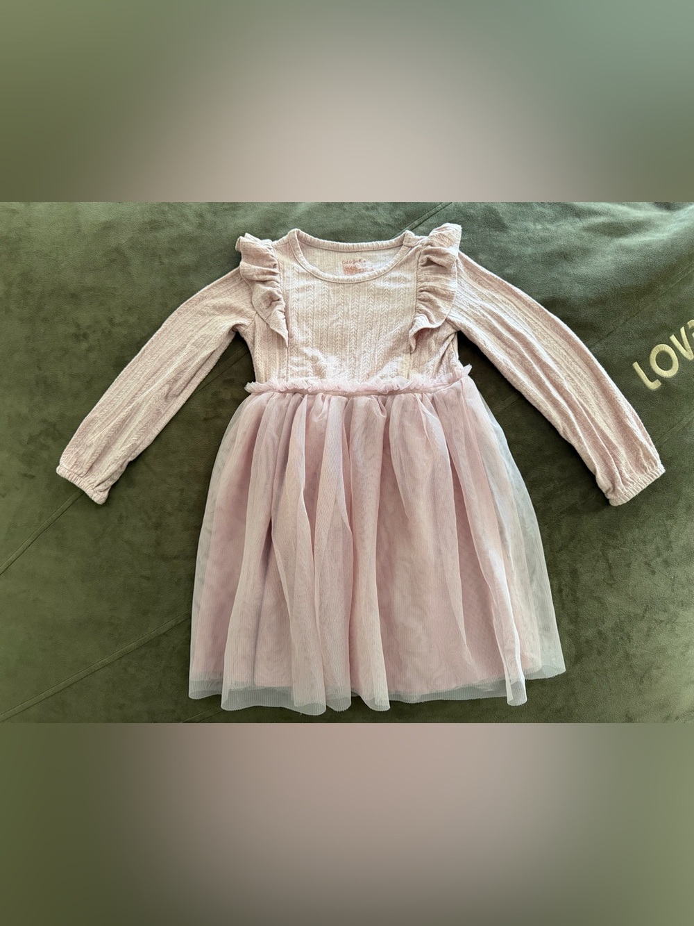 Cat & Jack Heathered Light Pink Ribbed Top